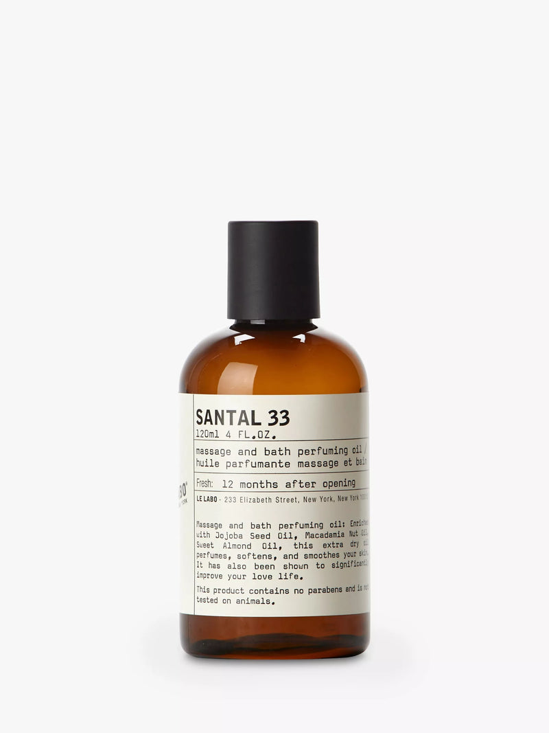Le Labo Santal 33 bath and massage perfuming oil 120ml, UK version