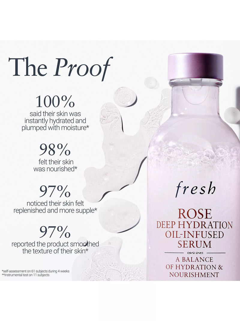 Fresh Rose Deep Hydration oil-infused serum 100ml - British product