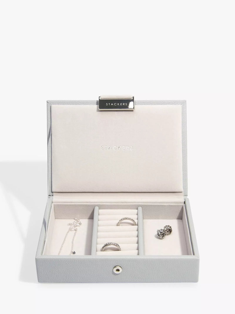 Stackers Mini Jewellery Box Lid - White/Rose Gold