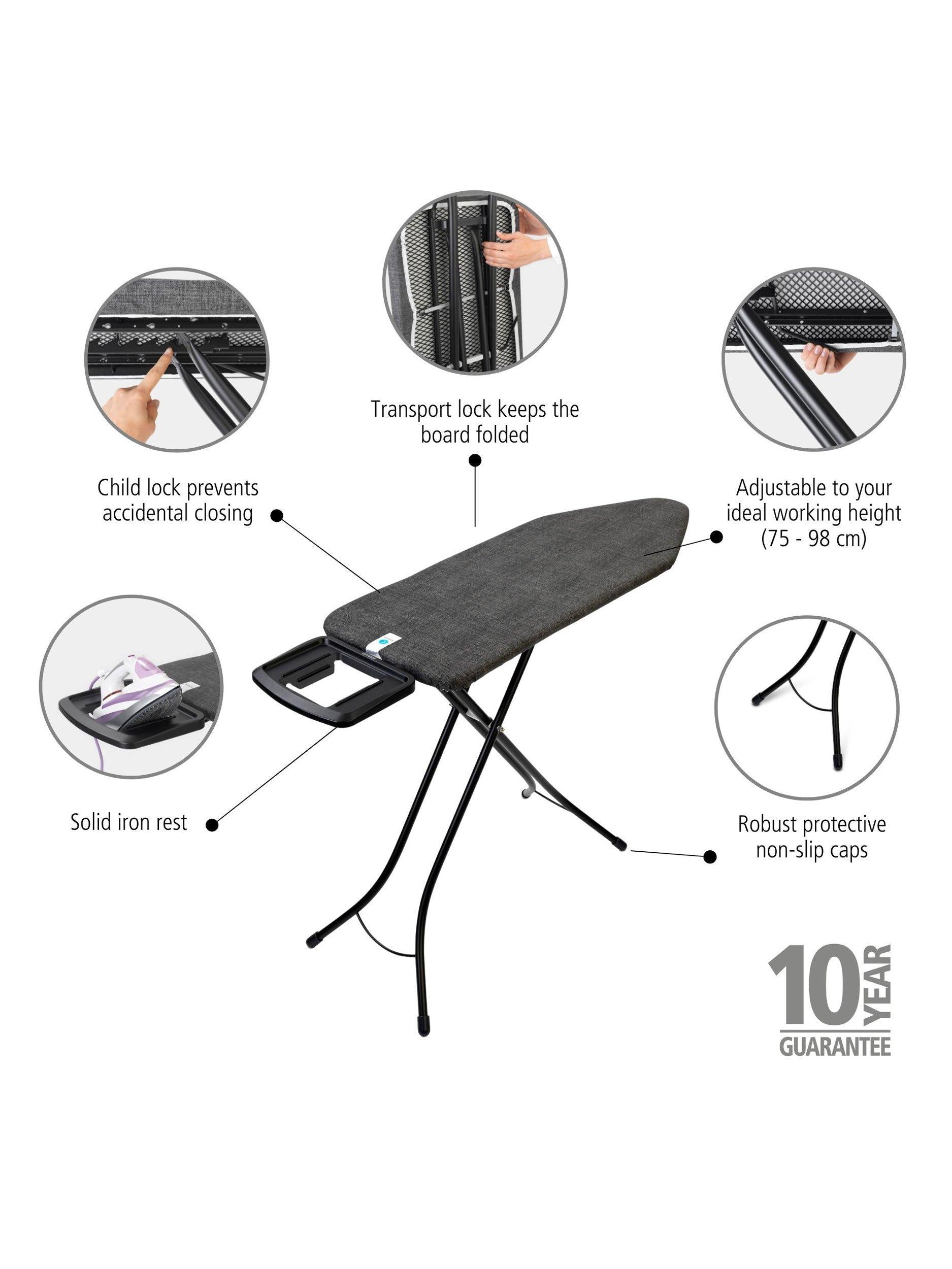 Brabantia extra large ironing board denim black L124xW45, UK version