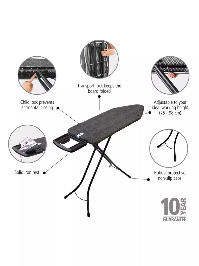 Brabantia extra large ironing board denim black L124xW45, UK version