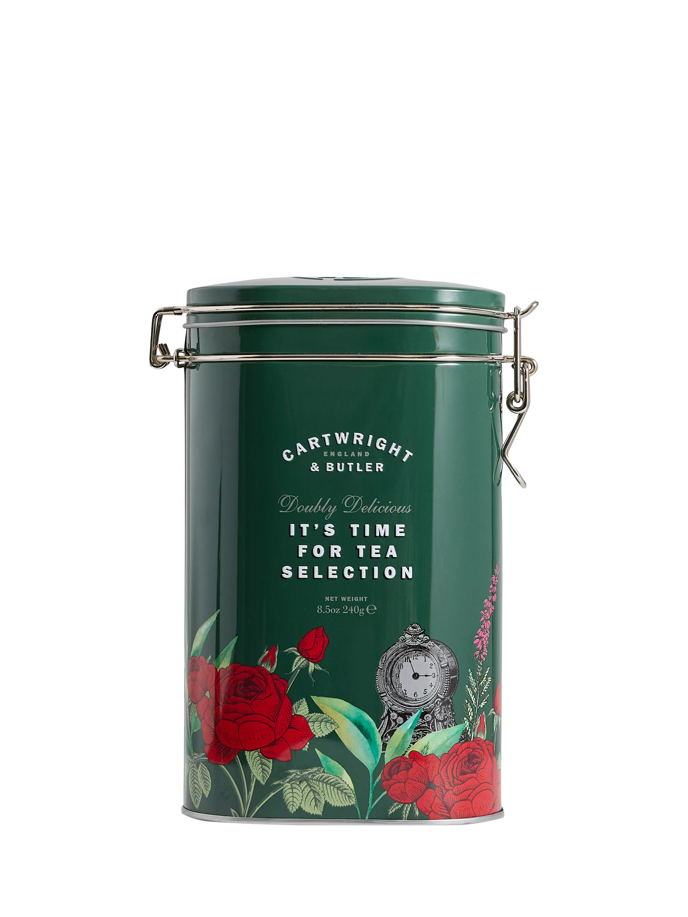 Cartwright & Butler sea salted caramel shortbread and English Breakfast tea gift tin - British product