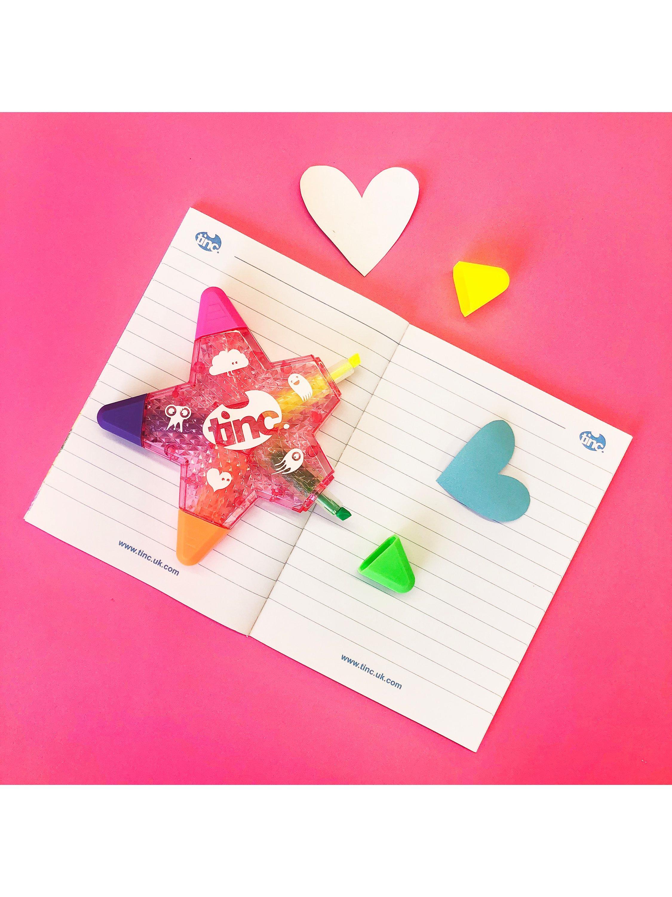 Tinc star highlighter pen multi colour (British brand)