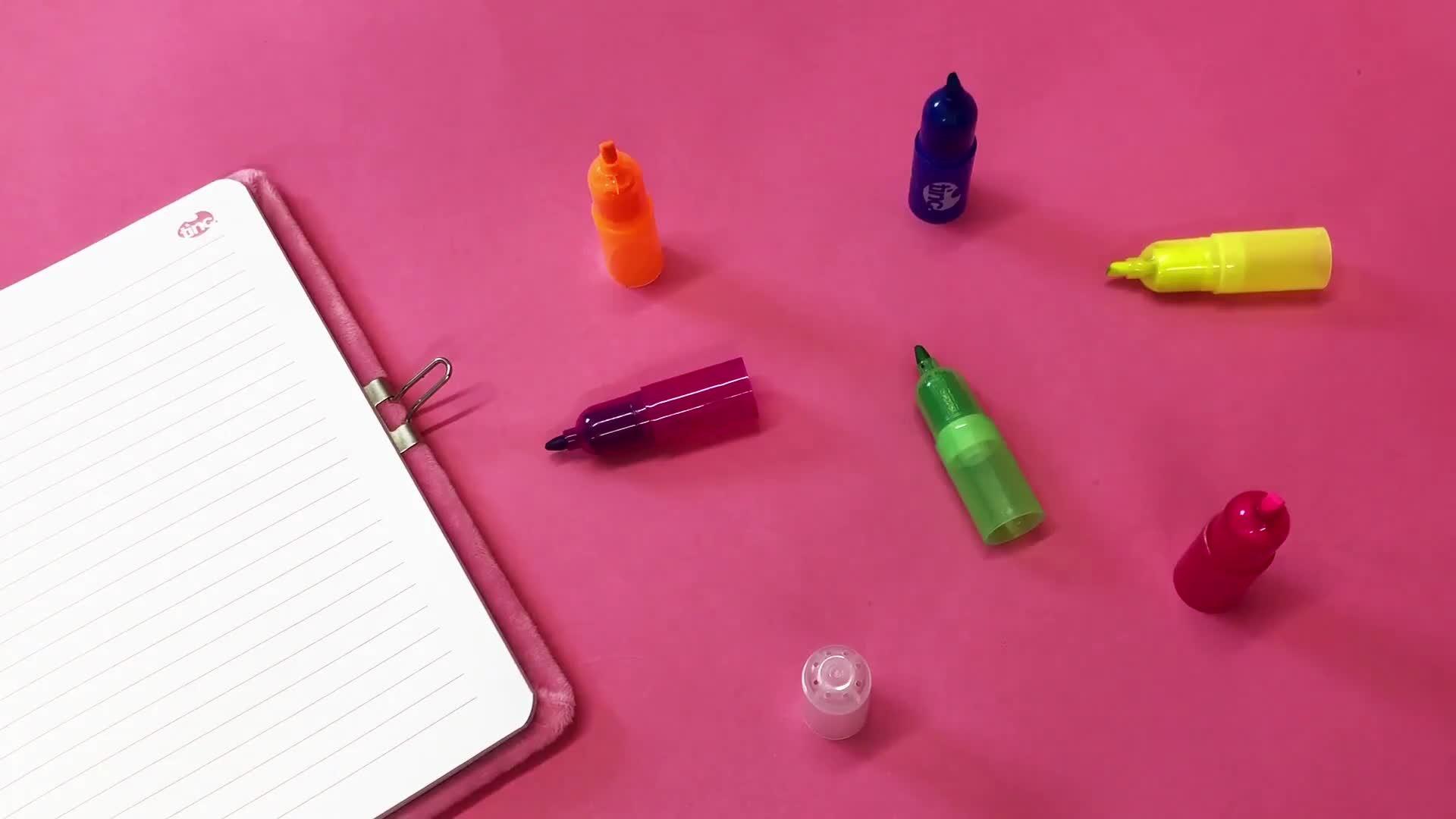 Tinc stacking highlighter with seven colors, customizable order (British brand)