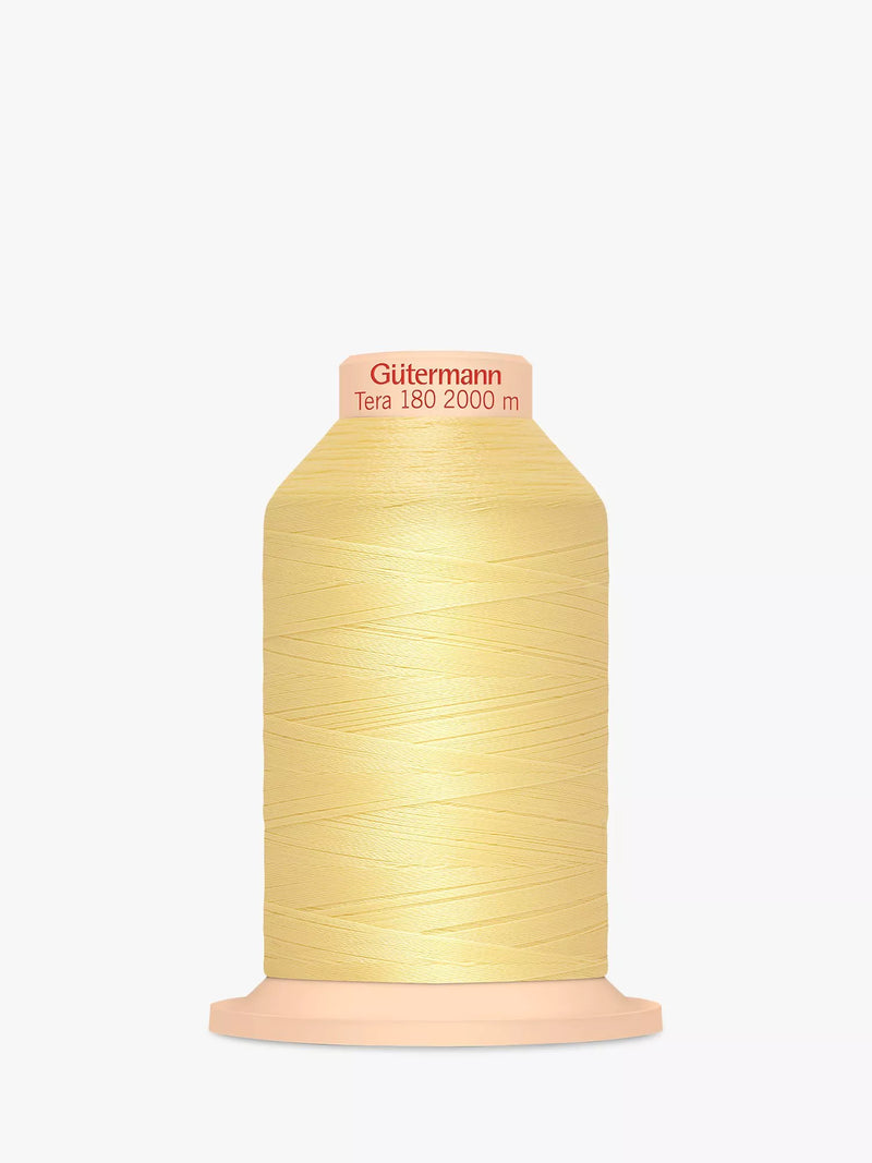 Gütermann creativ Tera 180 Sewing Thread, 2000m, Light Yellow