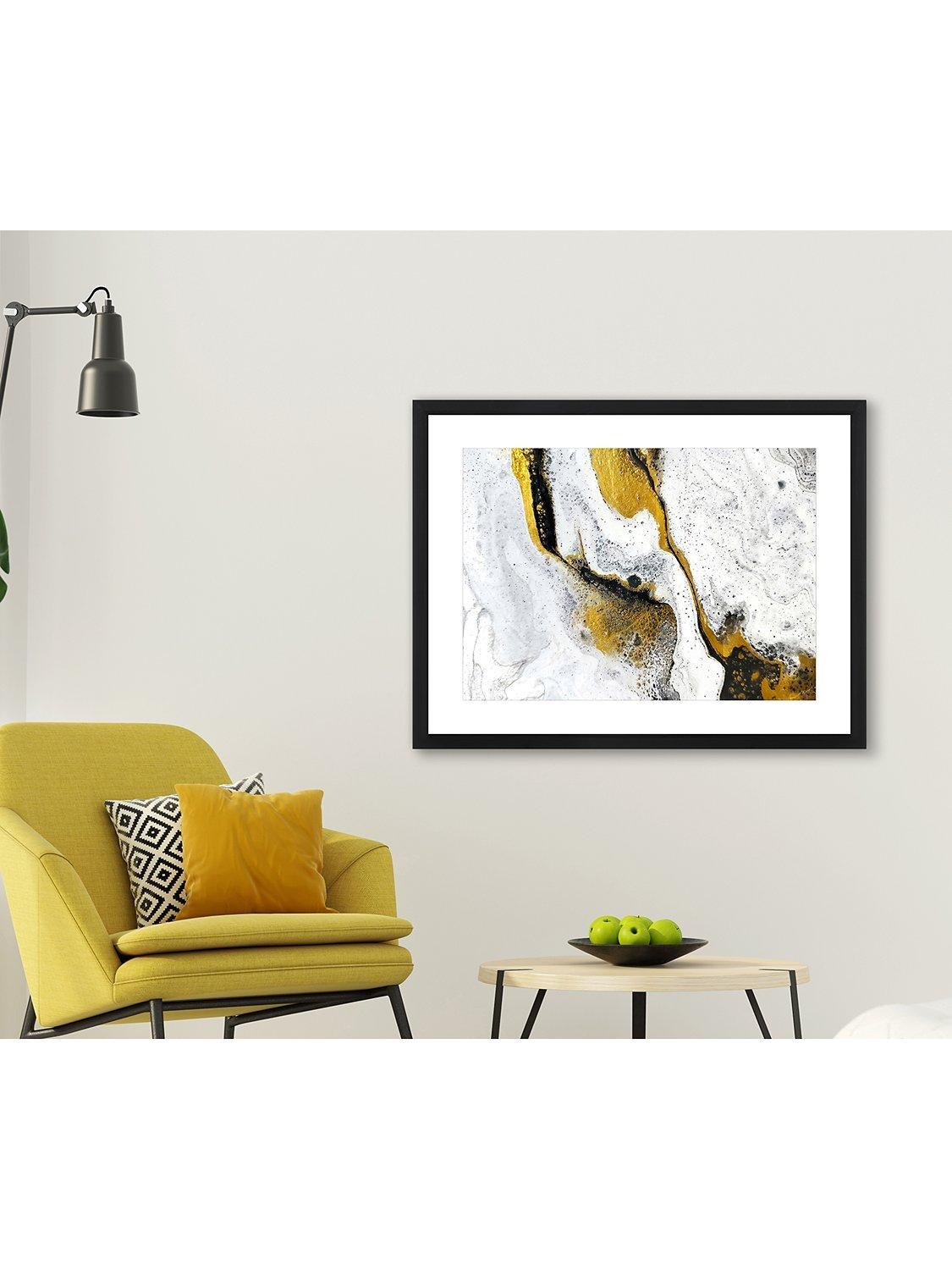 Brookpace Lascelles Marble 2 framed print 66x86cm, imported from the UK
