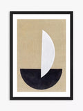 Brookpace Lascelles Geometry 3 brown framed print 76 x 56cm - British product
