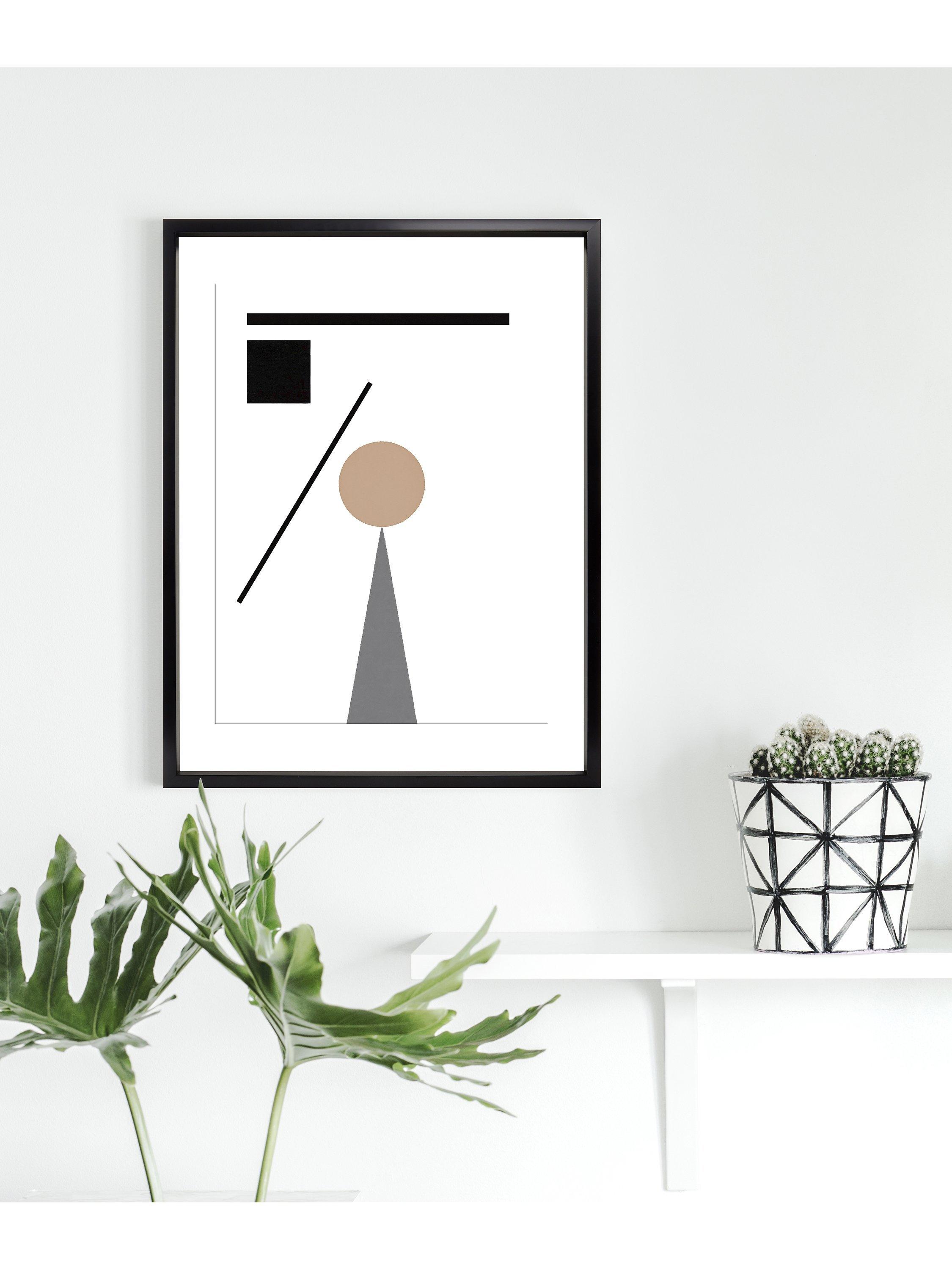 Brookpace Lascelles Geometry 1 framed print 76x56cm (British brand)