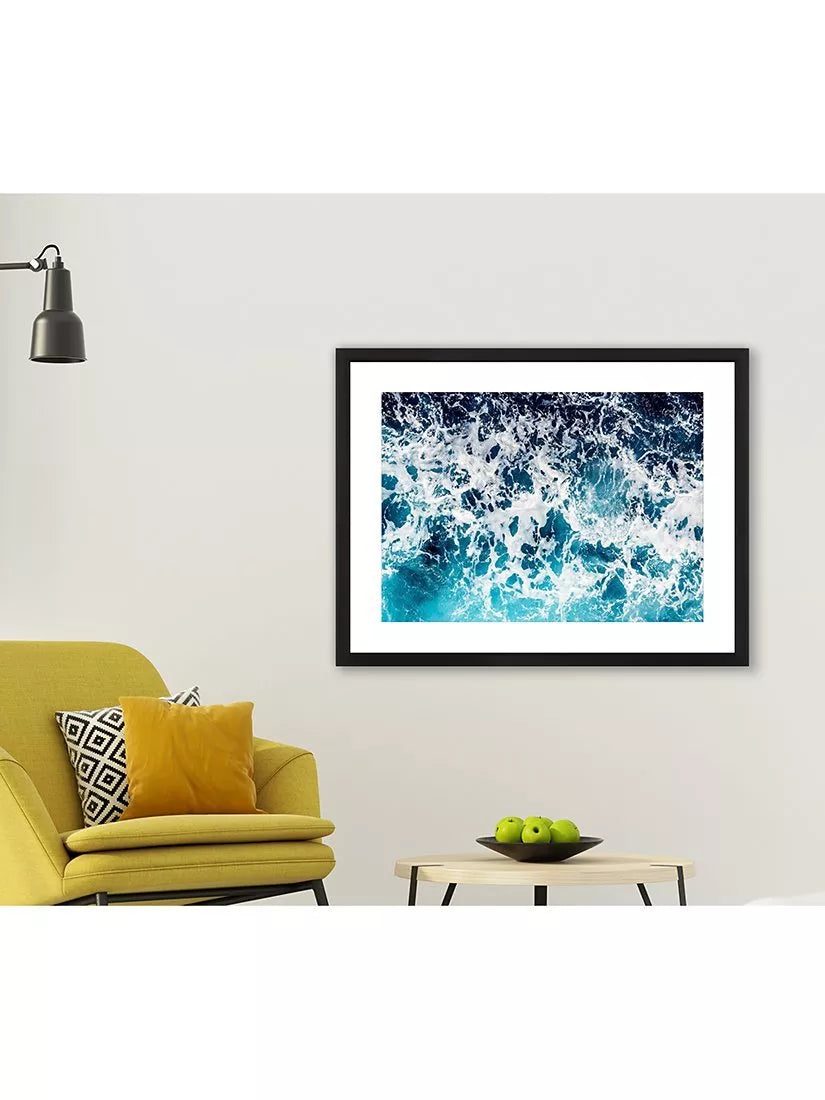 Brookpace Lascelles Aqua 1 framed print 66x86cm - British product