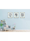 Brookpace Lascelles framed print tulip on blue 46x36cm, imported from the UK
