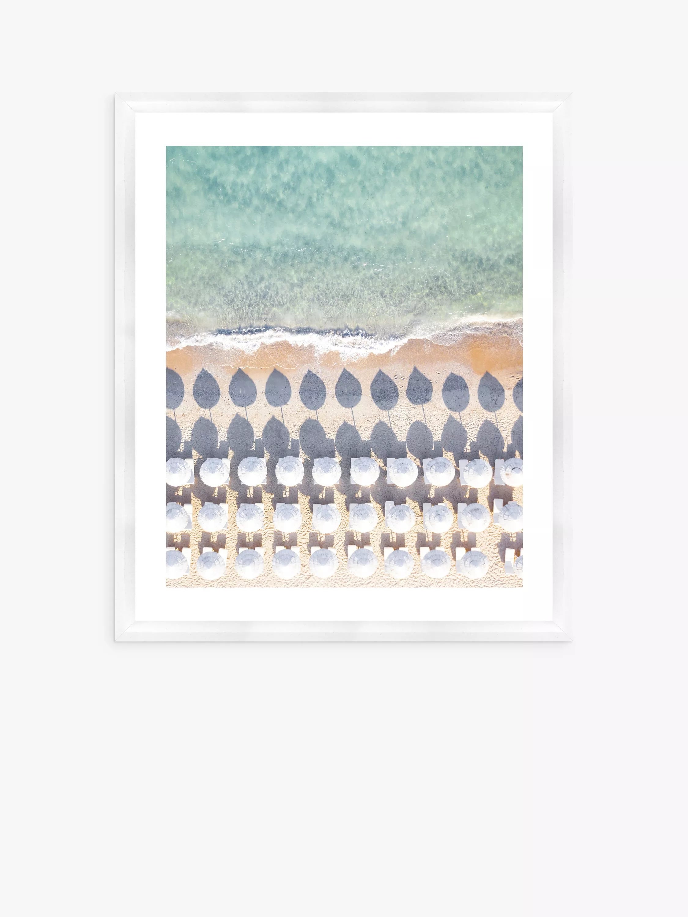 Brookpace Lascelles Framed Print and Mount with Sardinia Beach Scene, Blue, 66 x 56cm - British product
