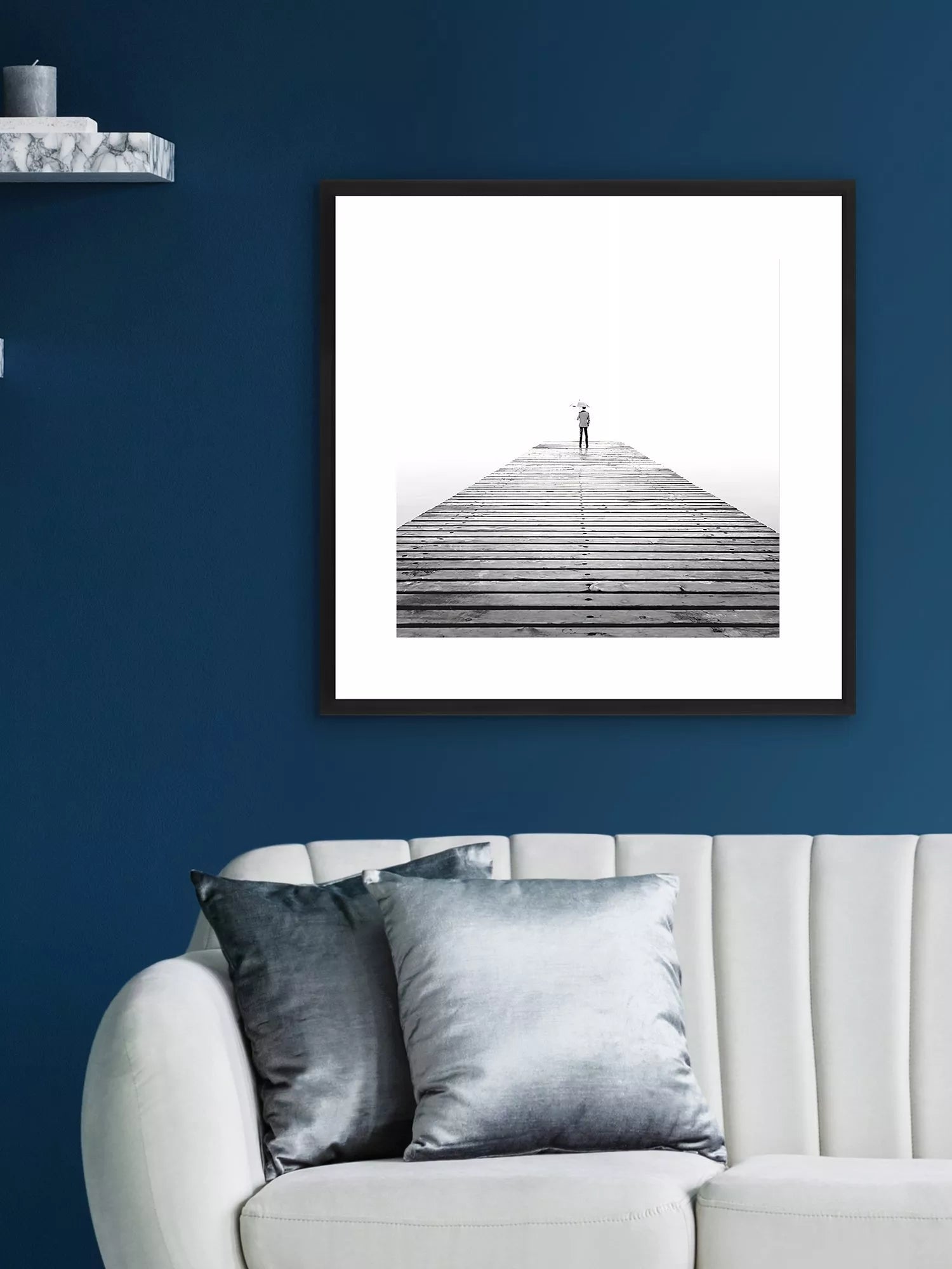 Brookpace Lascelles Pier 3 framed print 56x56cm - British product