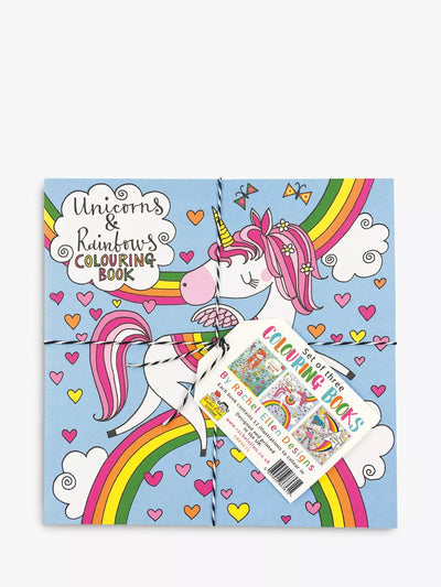 John Lewis Set of 3 Themed Colouring Books with Unicorns, Under the Sea and Girls Rule Designs, 12 Pages Each- Buy online at McGrocer