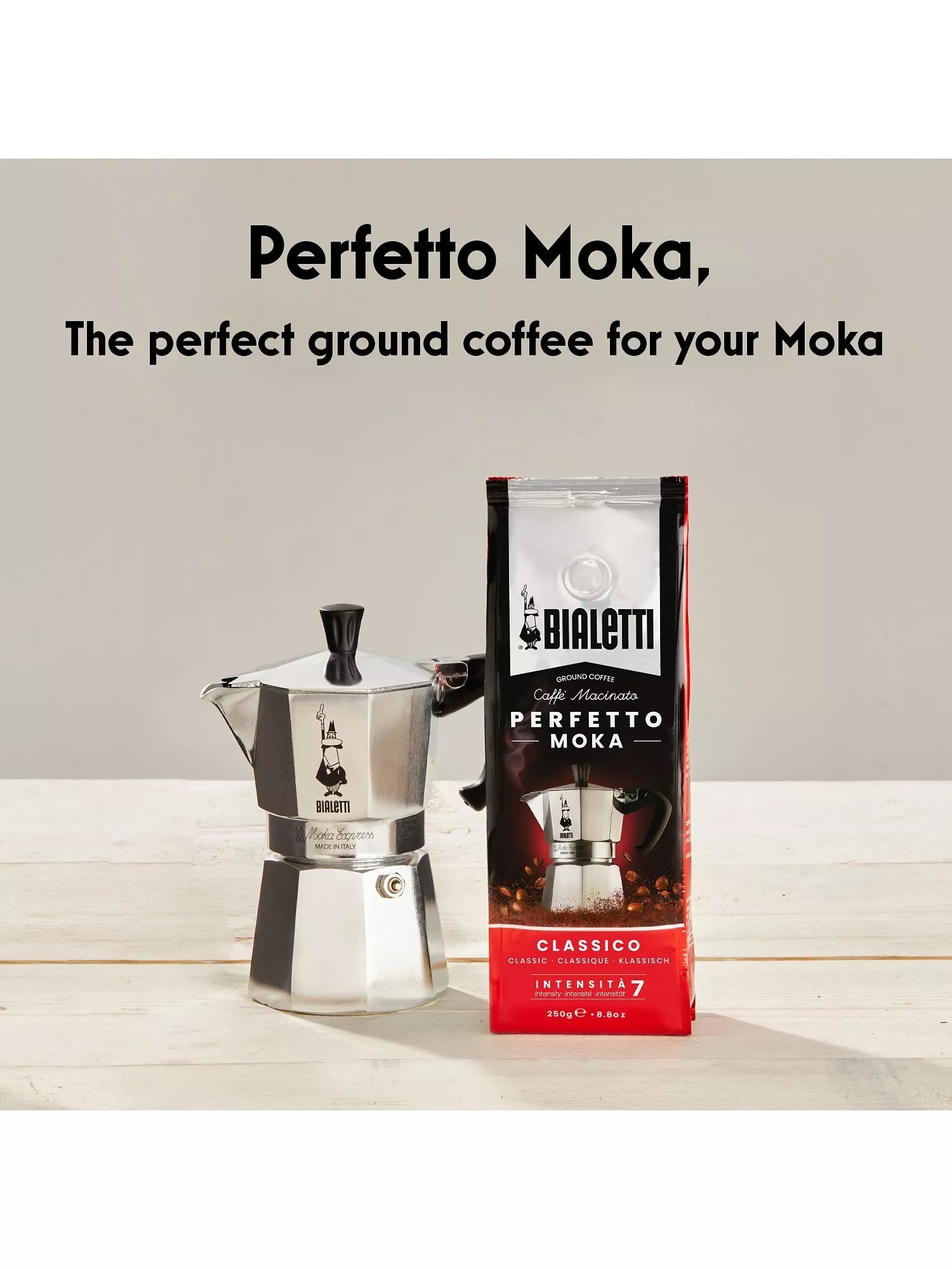 Bialetti decaffeinated ground coffee 250g - British product