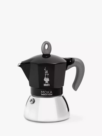 John Lewis Bialetti Moka Induction Stovetop Espresso Coffee Maker Black 180ml- Buy online at McGrocer