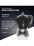Bialetti Moka Induction Espresso Coffee Maker Black 180ml - British product
