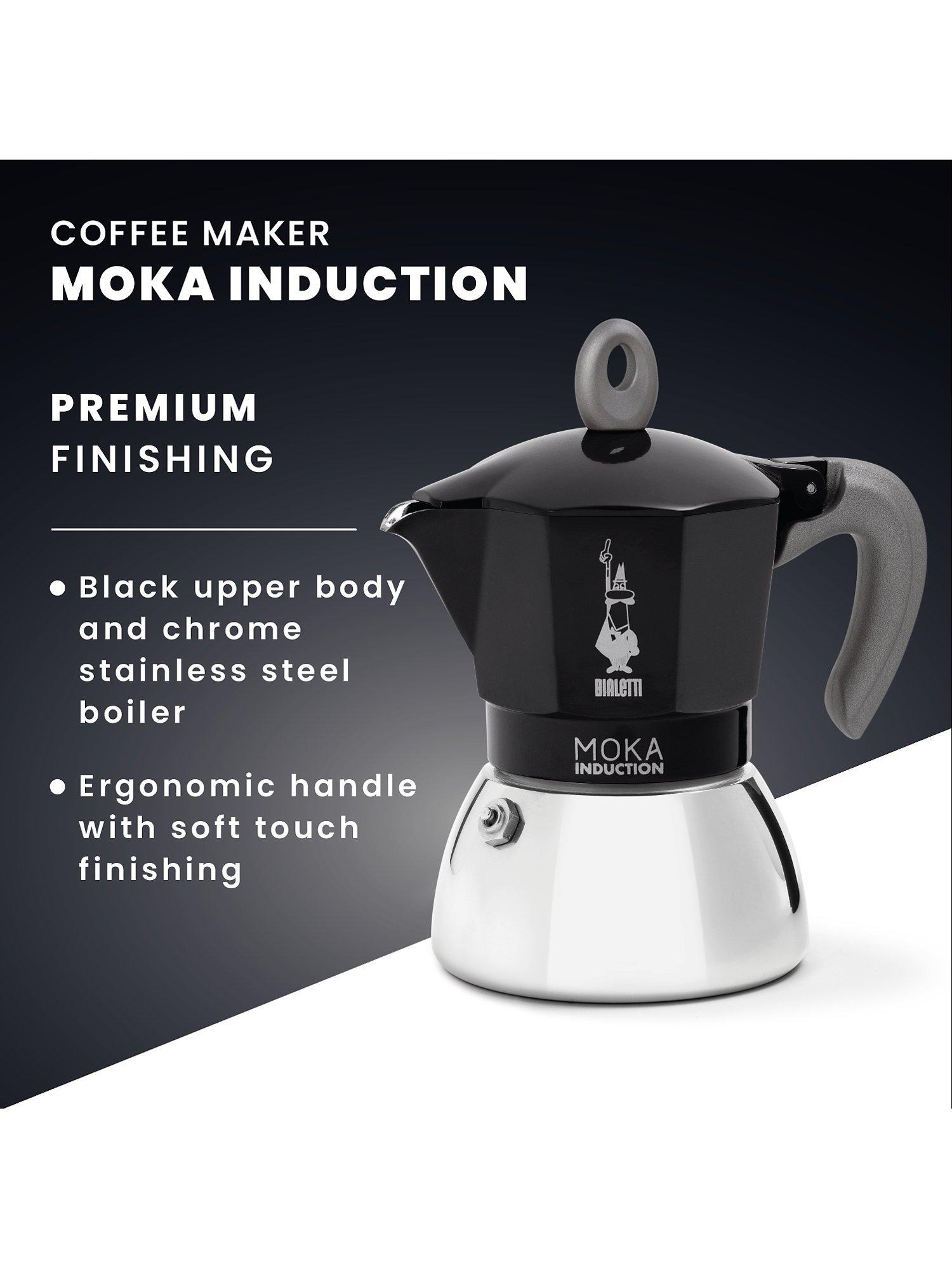 Bialetti Moka Induction Espresso Coffee Maker Black 180ml - British product