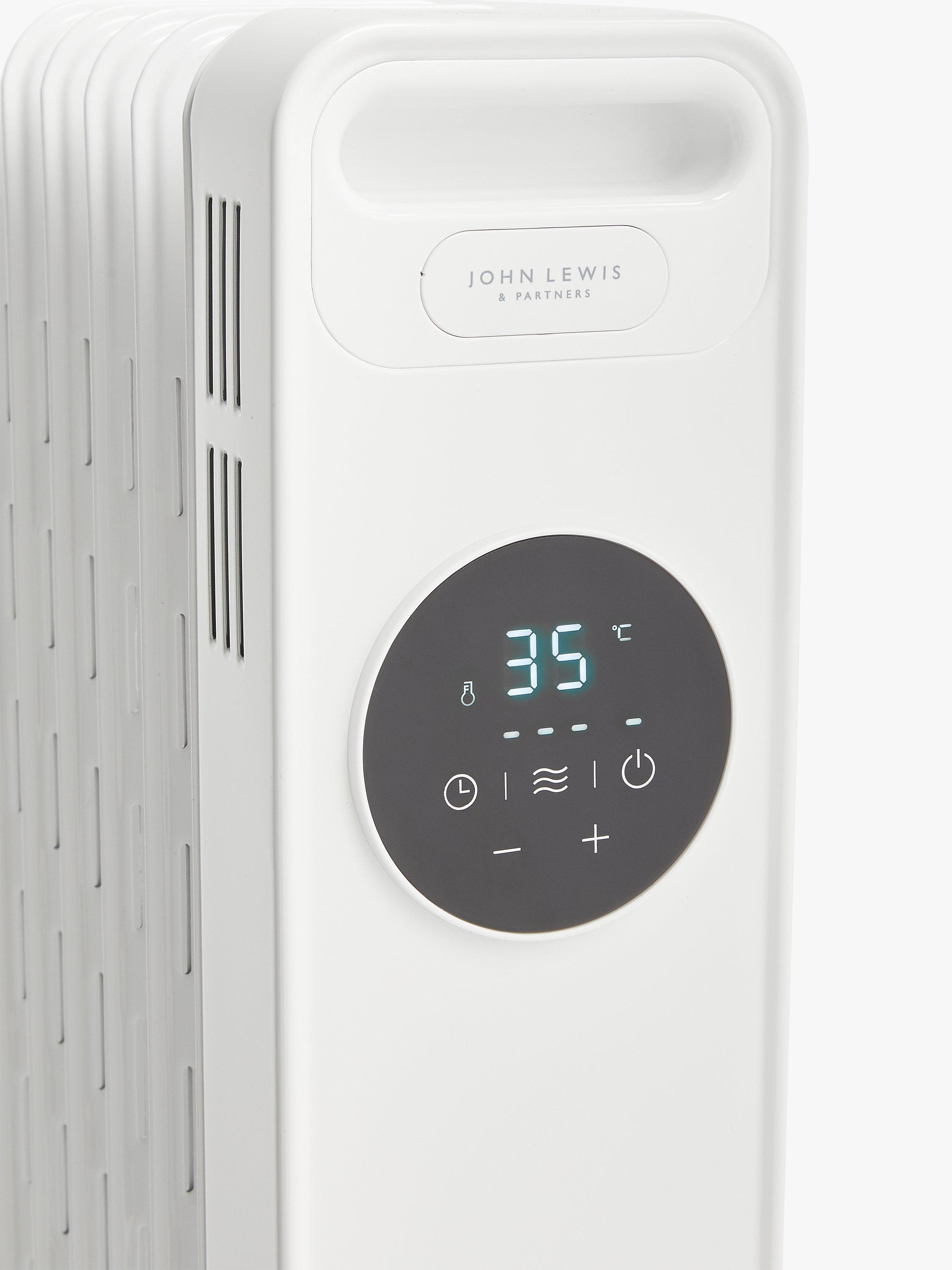 John Lewis Digital Oil Radiator heating appliance with timer, UK version