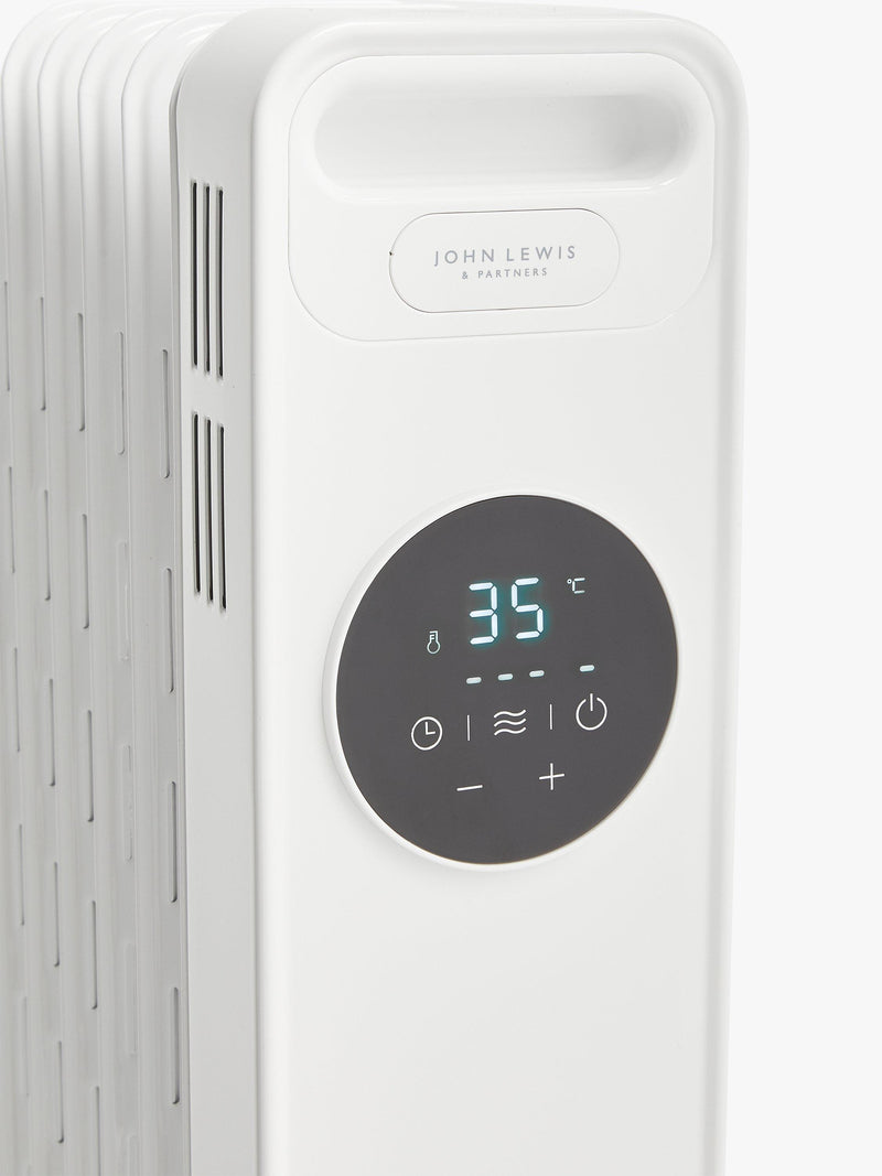 John Lewis Digital Oil Radiator heating appliance with timer, UK version