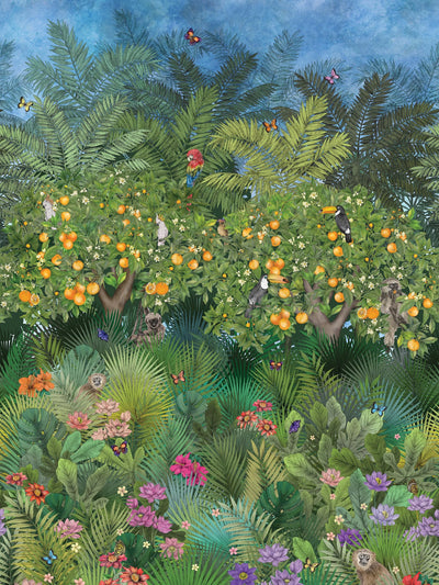 John Lewis Matthew Williamson Orange Grove Wallpaper Panel Set- Buy online at McGrocer