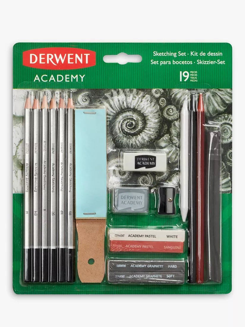Derwent Academy 19 piece sketching set - British product