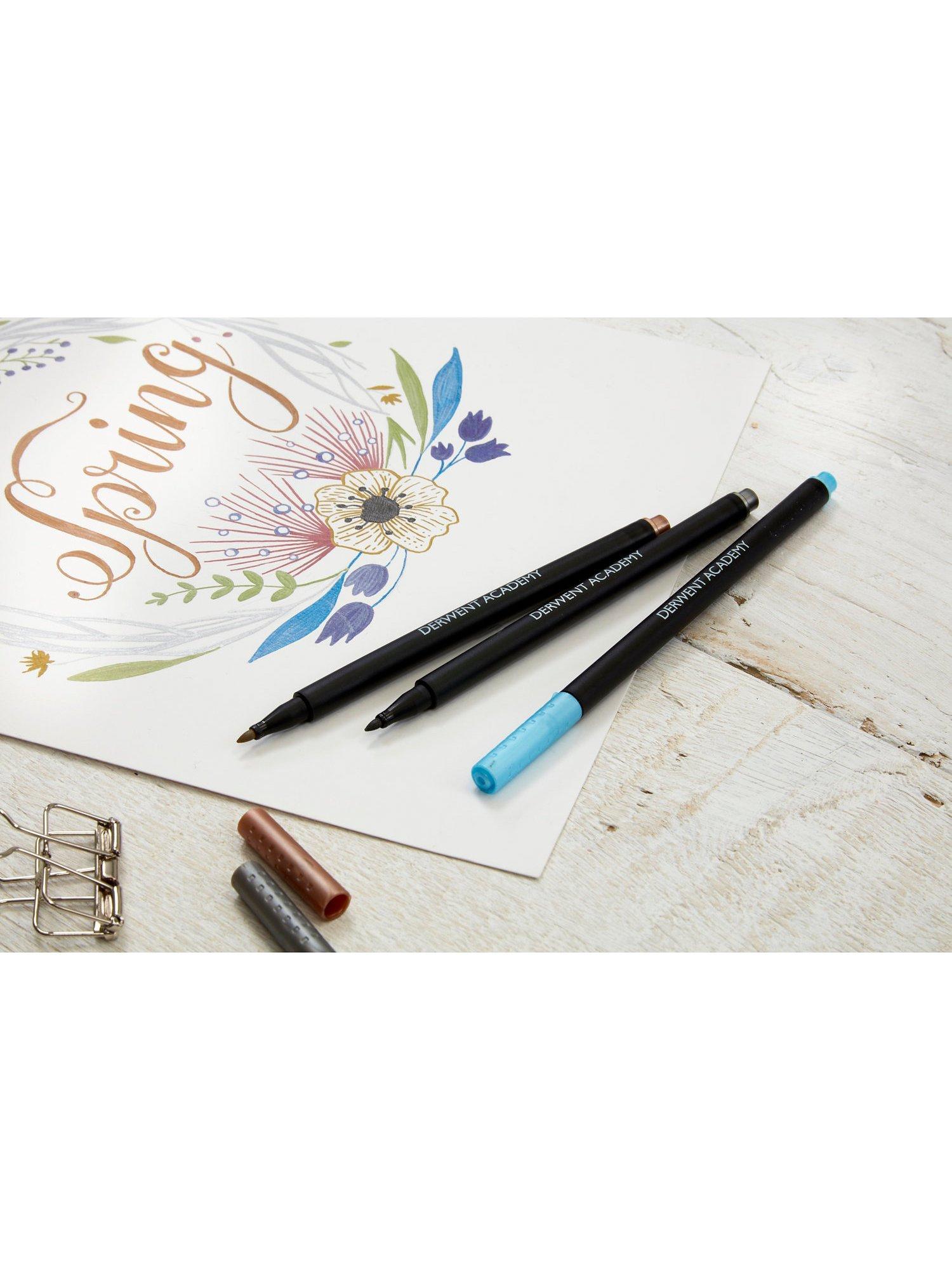 Derwent Academy Metallic Markers Pack of 8 - British product