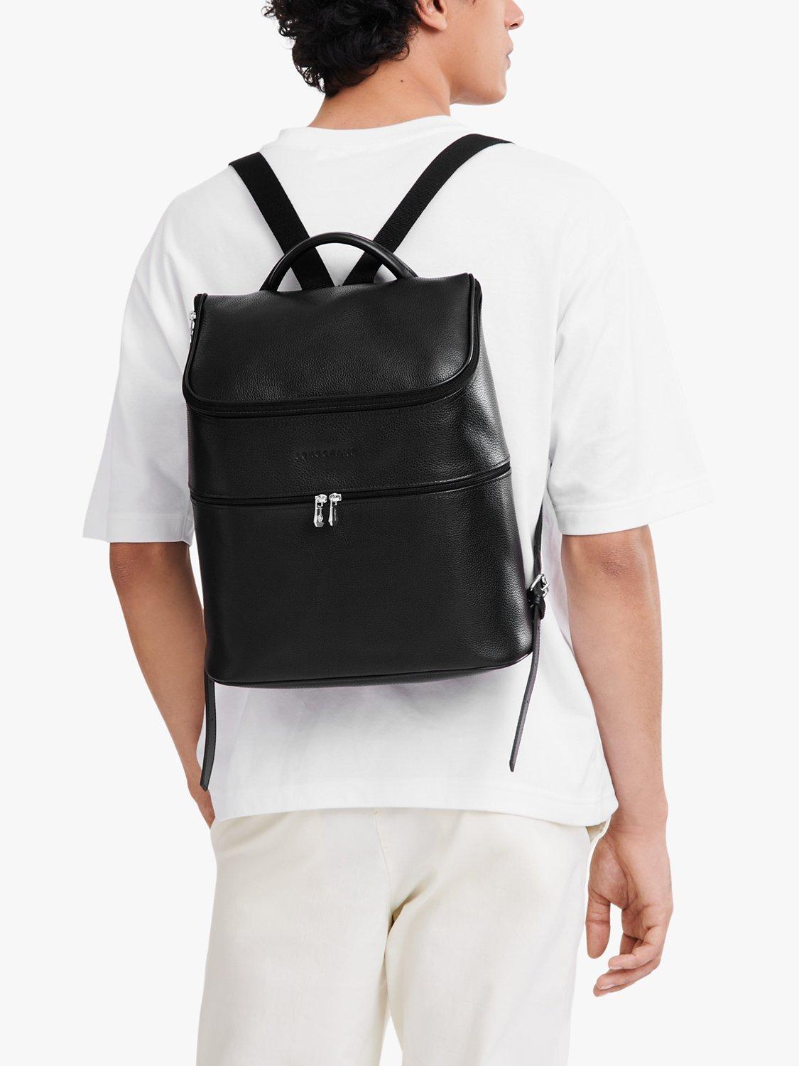 Longchamp Le Foulonné leather backpack 35x30x13cm, imported from the UK