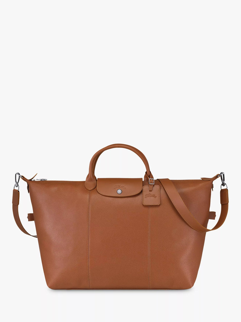 Longchamp Le Foulonné Leather Travel Bag
