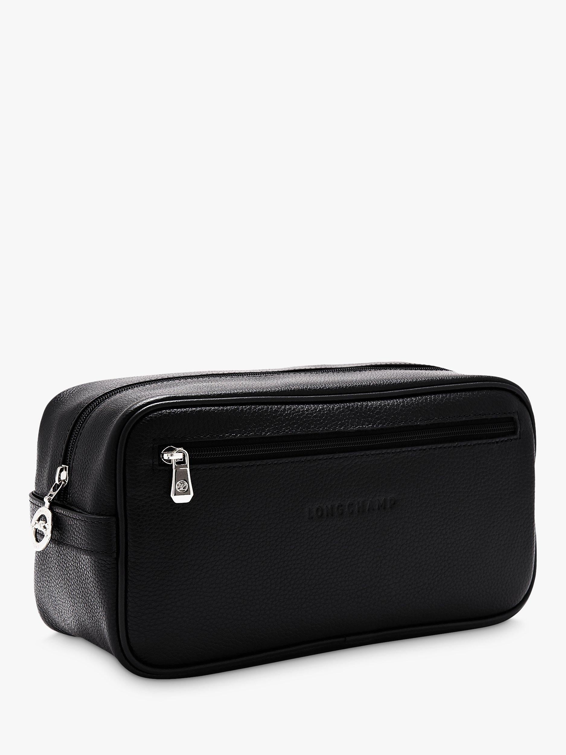 Longchamp Le Foulonné Leather Toiletry Bag 25x14x11cm, imported from the UK