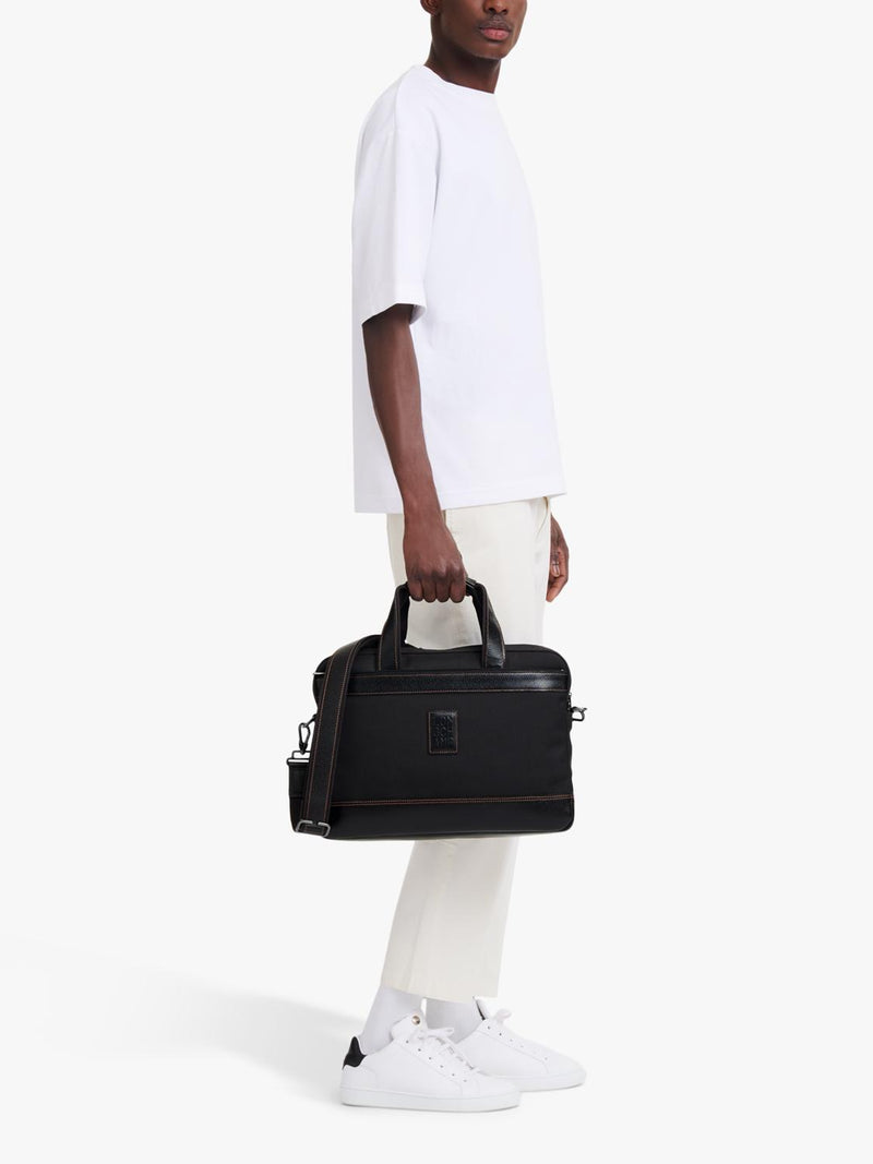 Longchamp Boxford briefcase canvas leather (British brand)