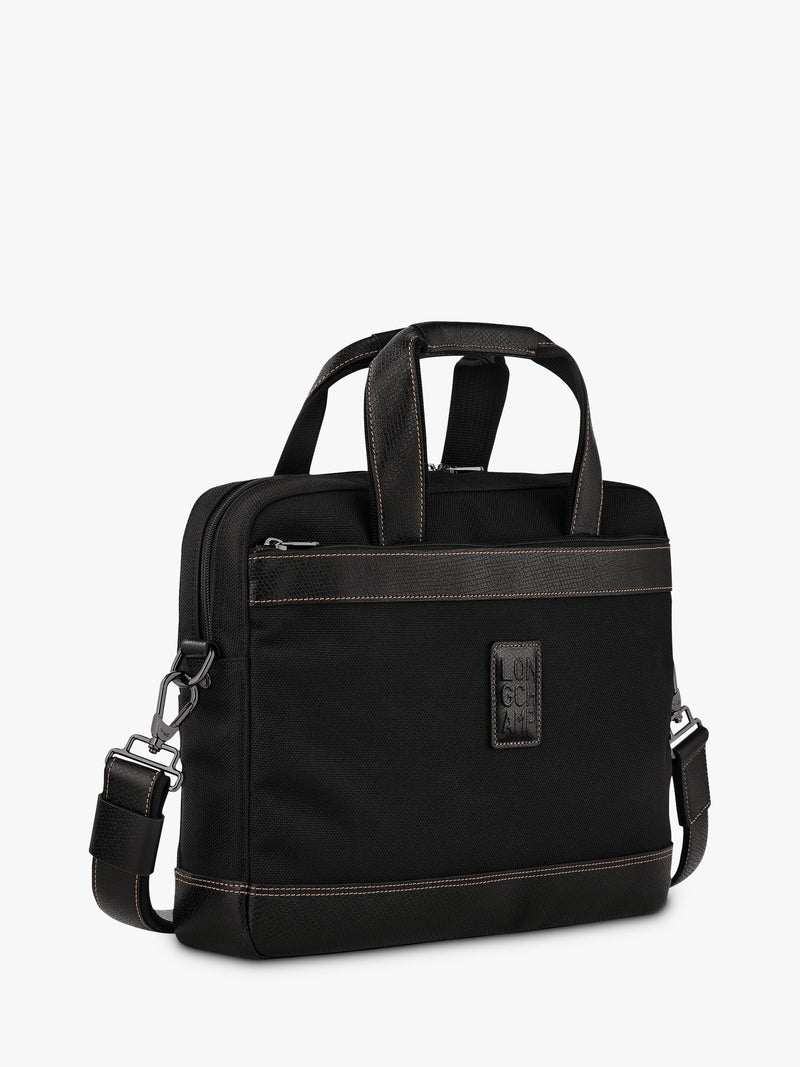 Longchamp Boxford briefcase canvas leather (British brand)