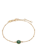 Daisy London Round Semi-Precious Healing Stone Bead Chain Bracelet, Gold