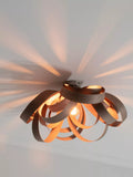 Tom Raffield Skipper semi flush ceiling light 59cm, imported from the UK