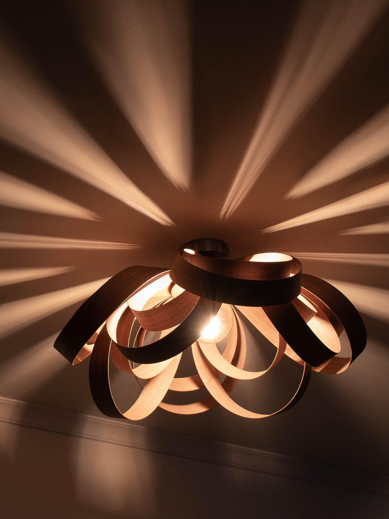 Tom Raffield Skipper semi flush ceiling light 59cm, imported from the UK