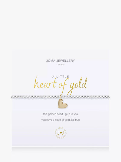 Herz-Charm Geknotetes dehnbares Armband in Silber und Gold