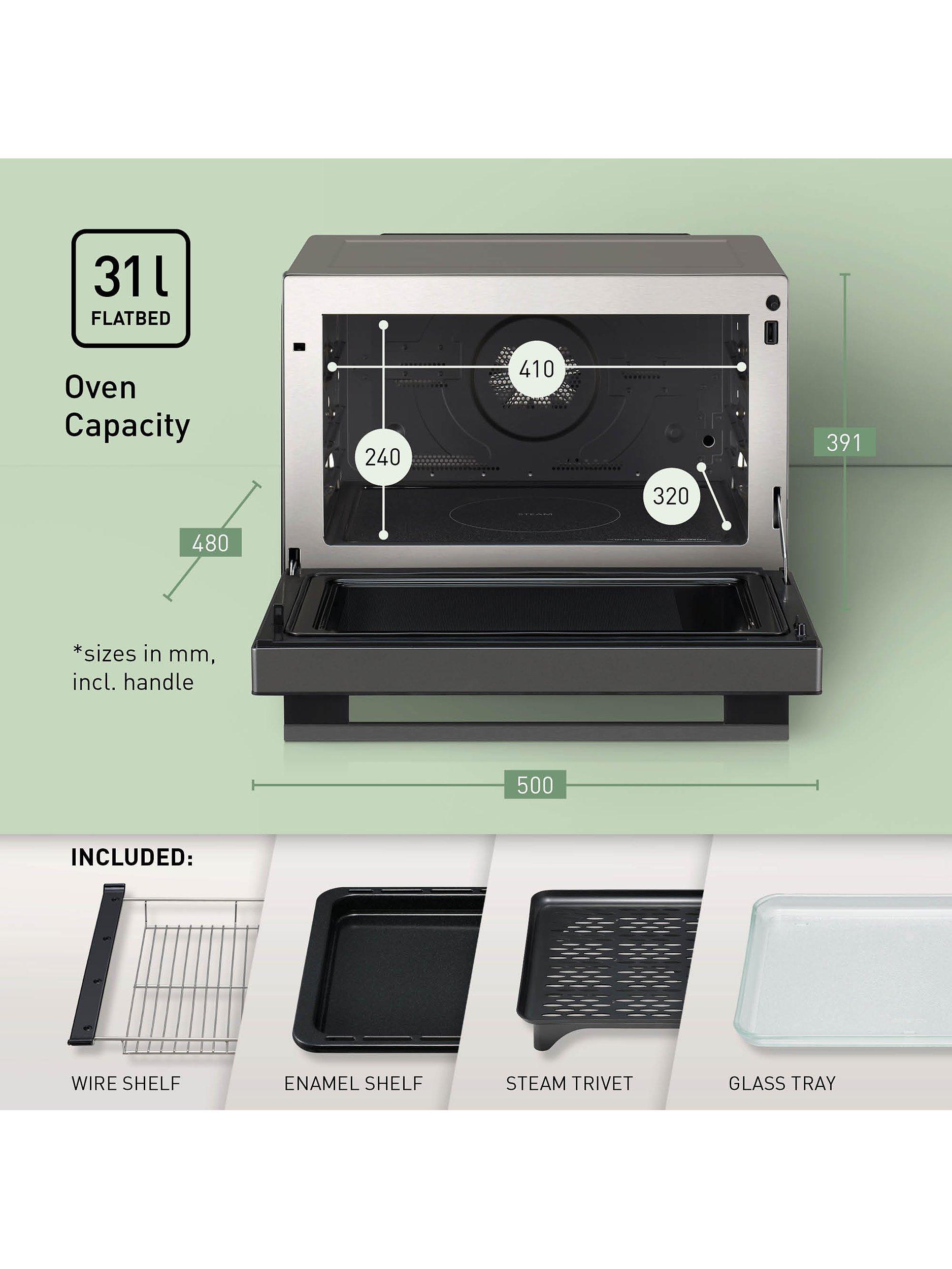 Panasonic combination microwave oven dark metallic grey 31L, imported from the UK