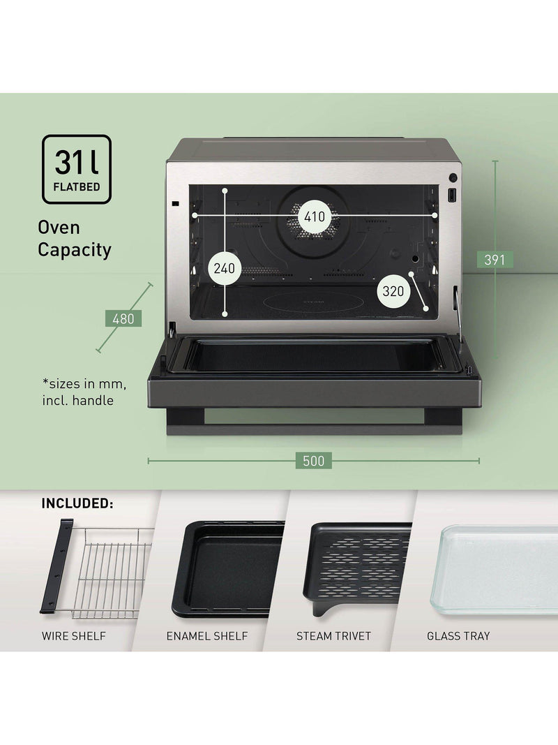 Panasonic combination microwave oven dark metallic grey 31L, imported from the UK