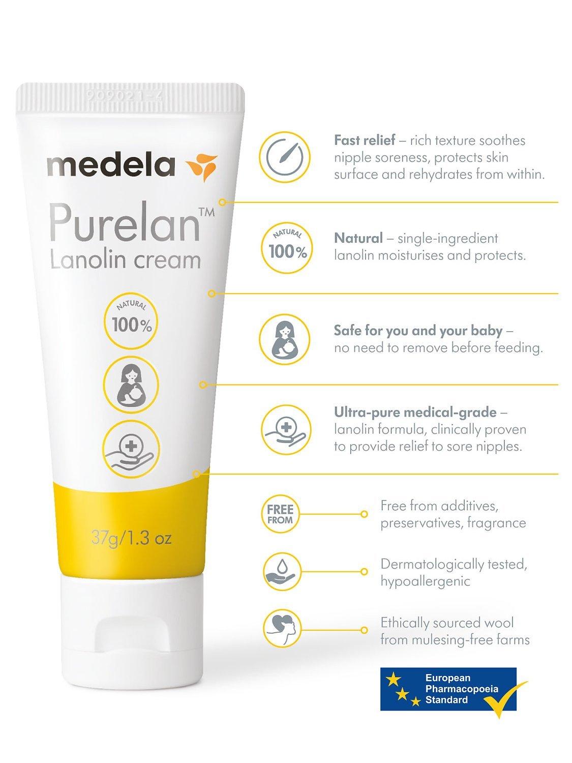 Medela lanolin cream for nipple care, imported from the UK