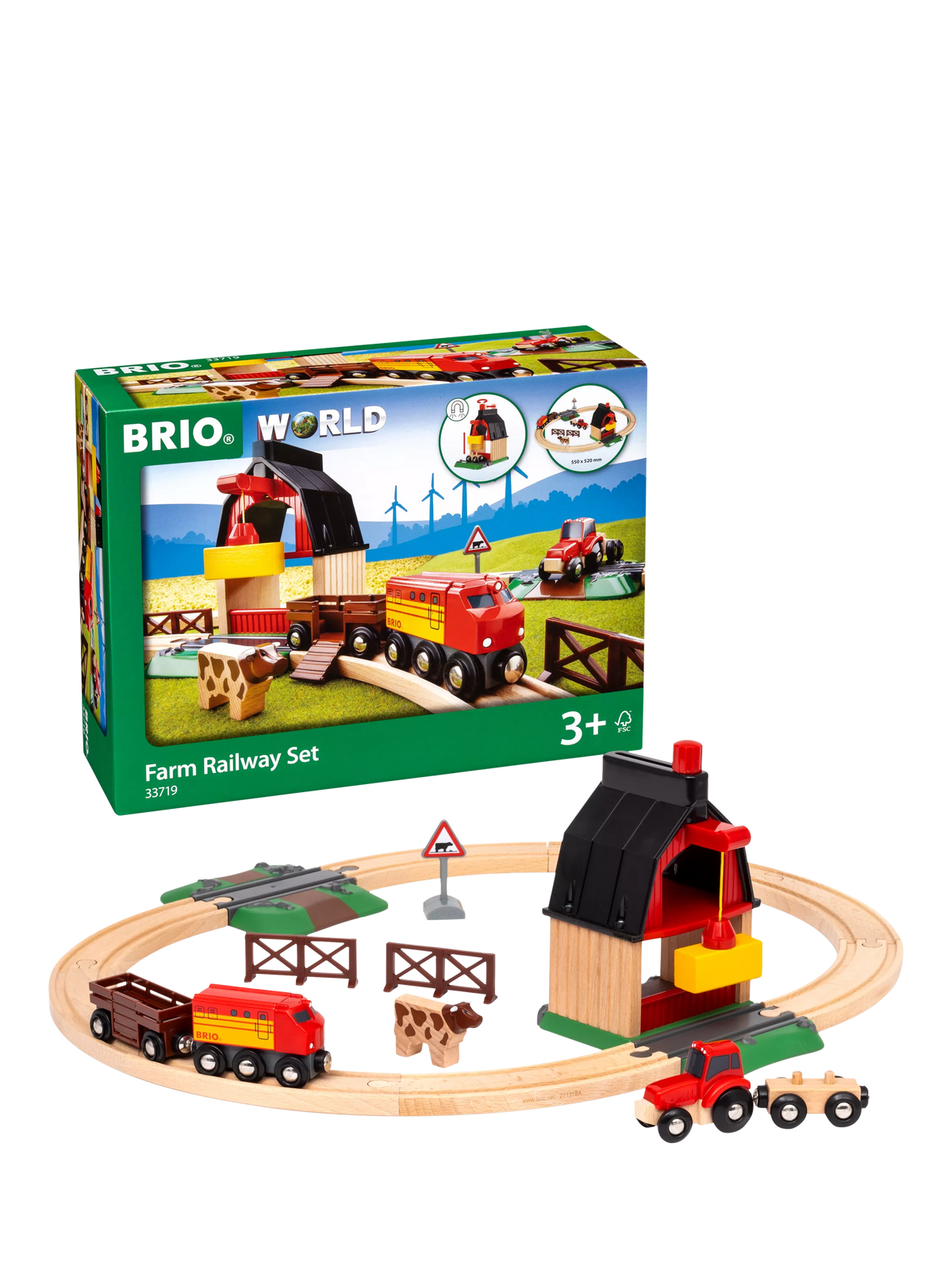 BRIO wooden train set Animal Farm, imported from the UK