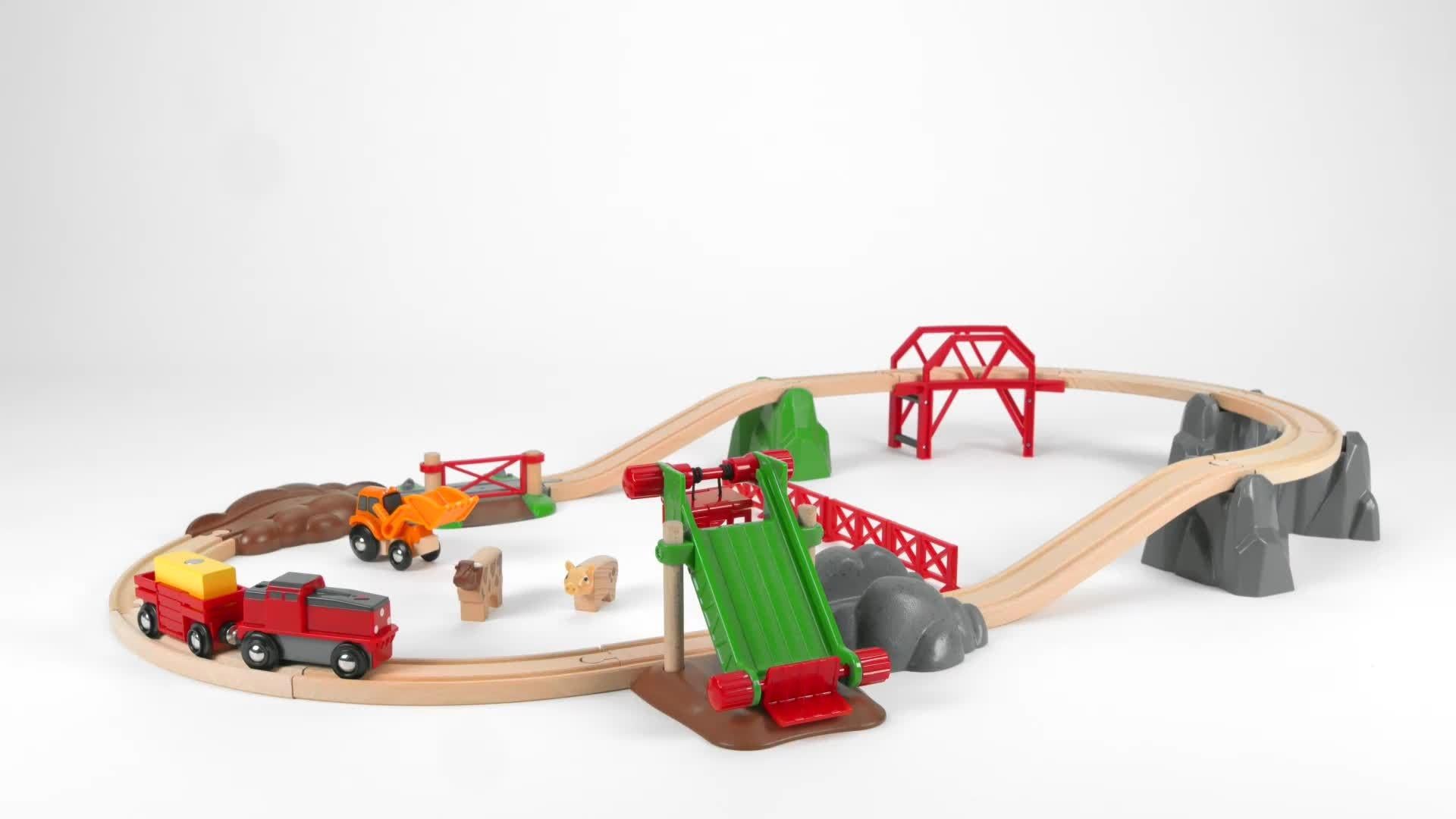 BRIO wooden train set Animal Farm, imported from the UK