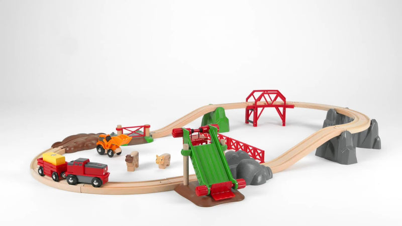 BRIO wooden train set Animal Farm, imported from the UK