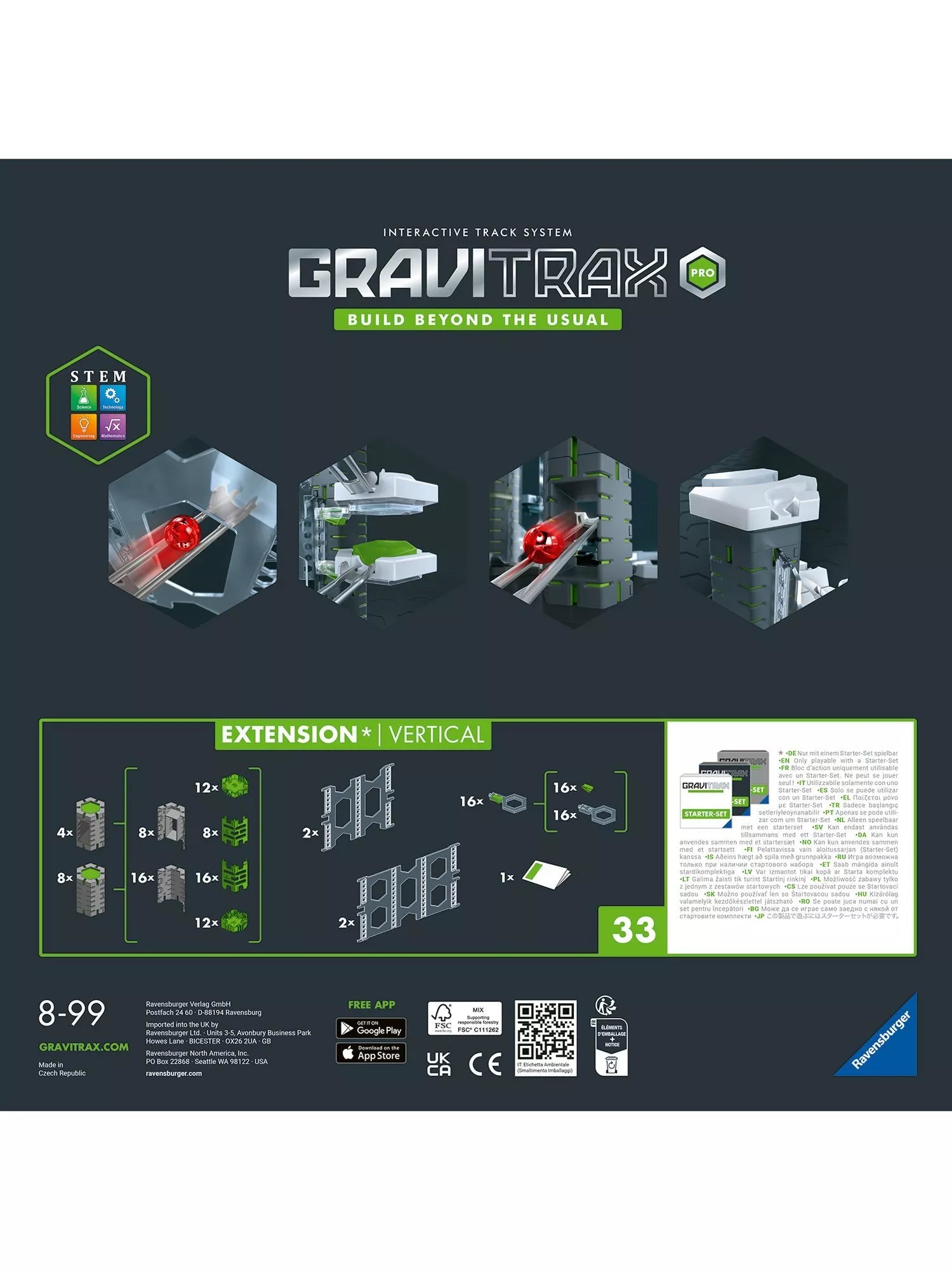 GraviTrax vertical expansion set 22427, imported from the UK