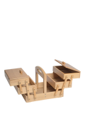 Milward wooden cantilever sewing storage box, UK version