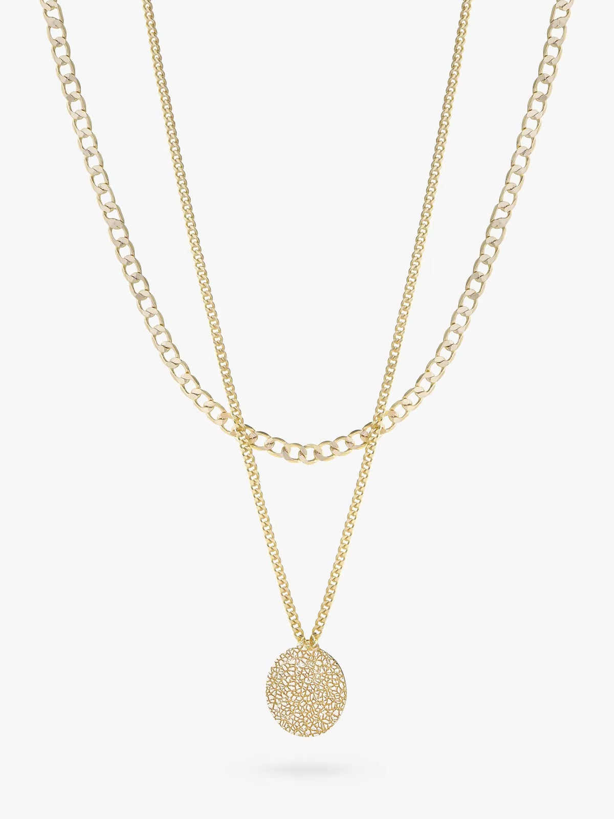 Tutti & Co gold plated double chain layered necklace (British brand)