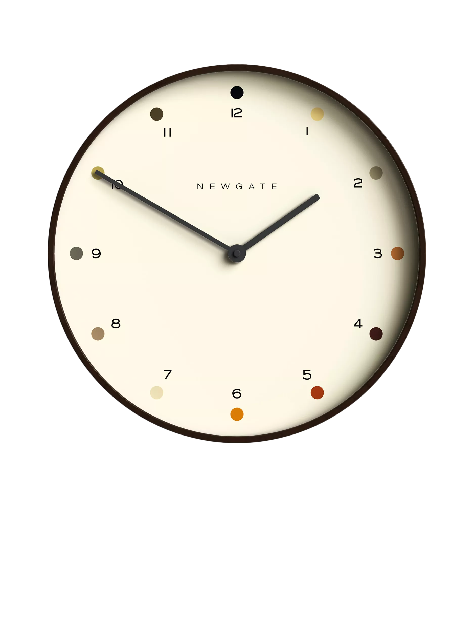 Newgate Clocks Mr Clarke wall clock 40.5cm brown, UK version