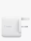 Belkin white dual USB wall charger, imported from the UK