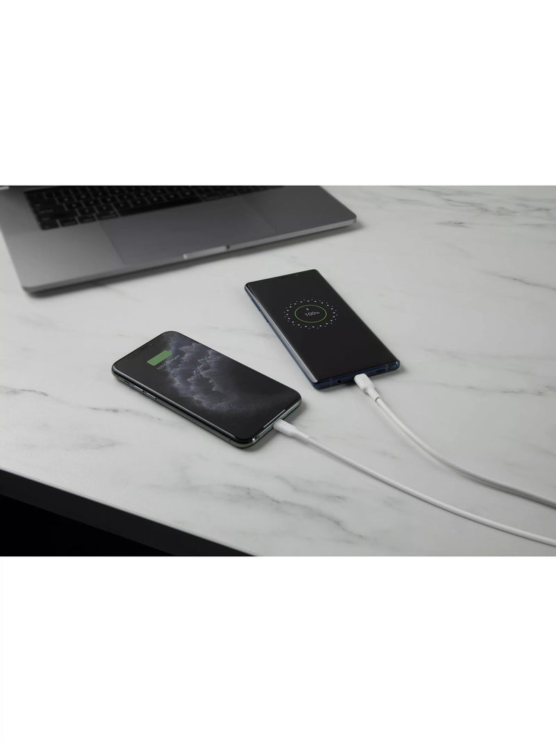 Belkin white dual USB wall charger, imported from the UK
