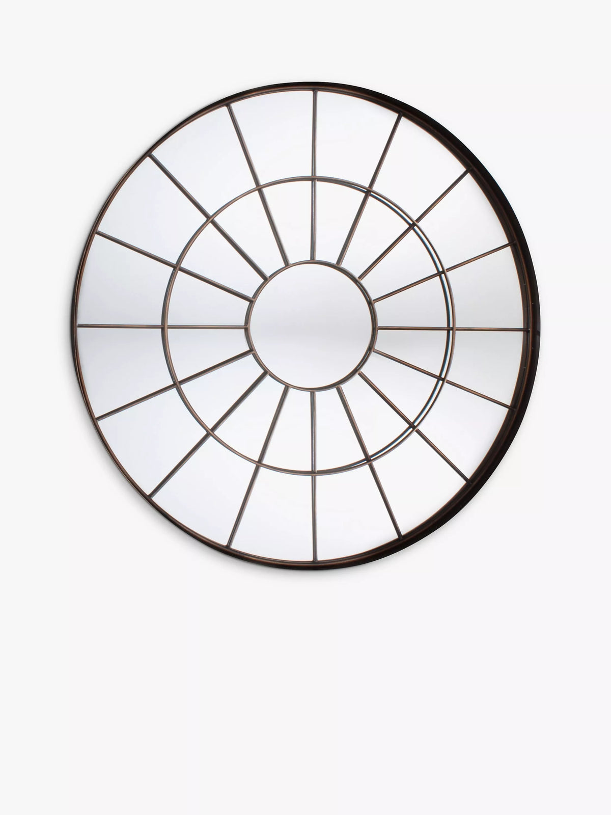 Gallery Direct Battersea round metal mirror 105cm bronze, imported from the UK