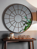 Gallery Direct Battersea round metal mirror 105cm bronze, imported from the UK