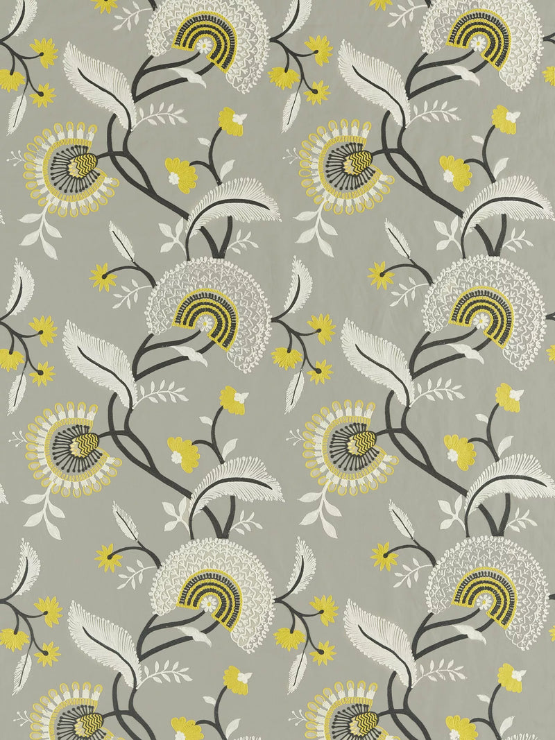Sanderson Hakimi linen blend embroidered furnishing fabric - British product